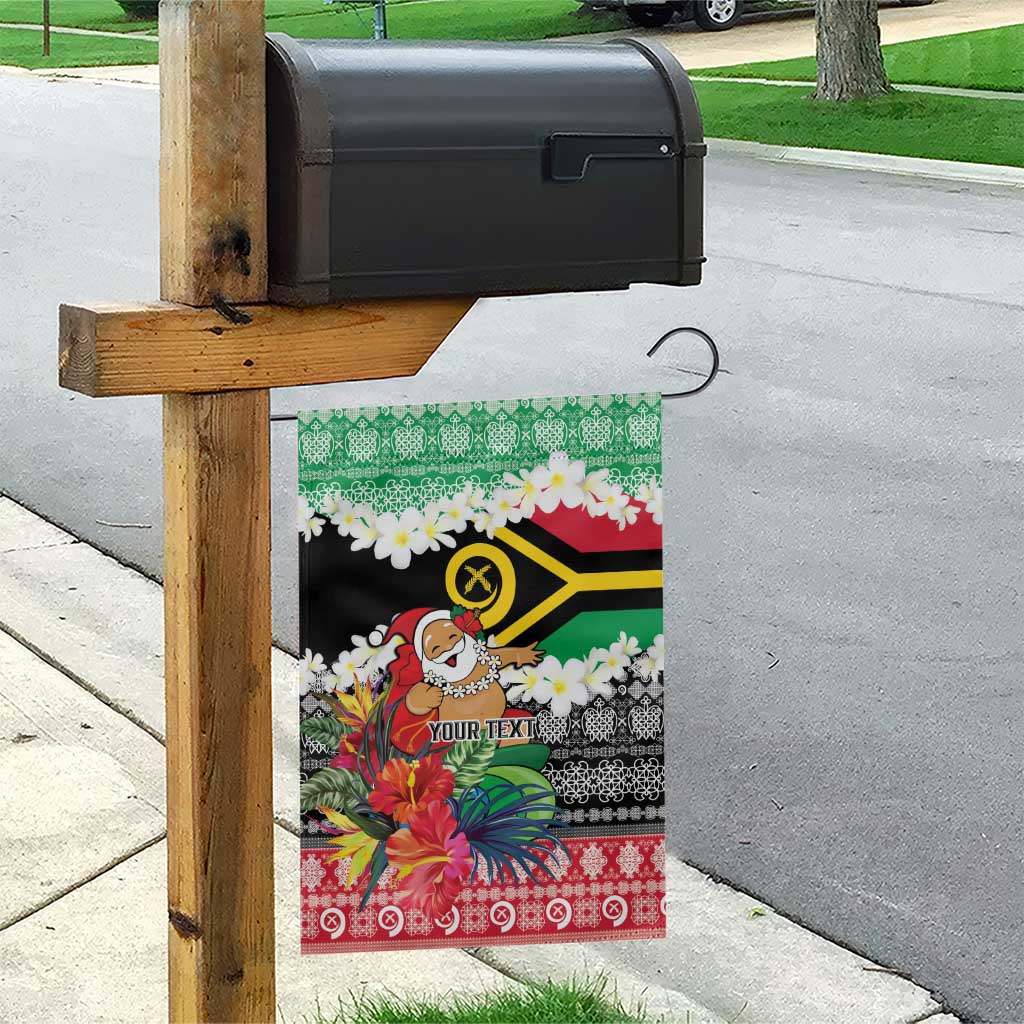 Personalised Vanuatu Joyeux Noel Garden Flag Proud To Be a Ni-Van Sand Drawing Art - Polynesian Pride