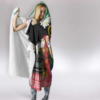 Personalised Vanuatu Joyeux Noel Hooded Blanket Proud To Be a Ni-Van Sand Drawing Art LT9 - Polynesian Pride