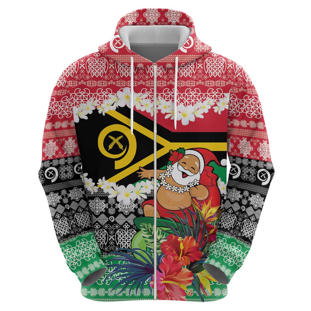 Personalised Vanuatu Joyeux Noel Hoodie Proud To Be a Ni-Van Sand Drawing Art - Polynesian Pride