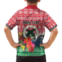 Personalised Vanuatu Joyeux Noel Kid Hawaiian Shirt Proud To Be a Ni-Van Sand Drawing Art LT9 - Polynesian Pride
