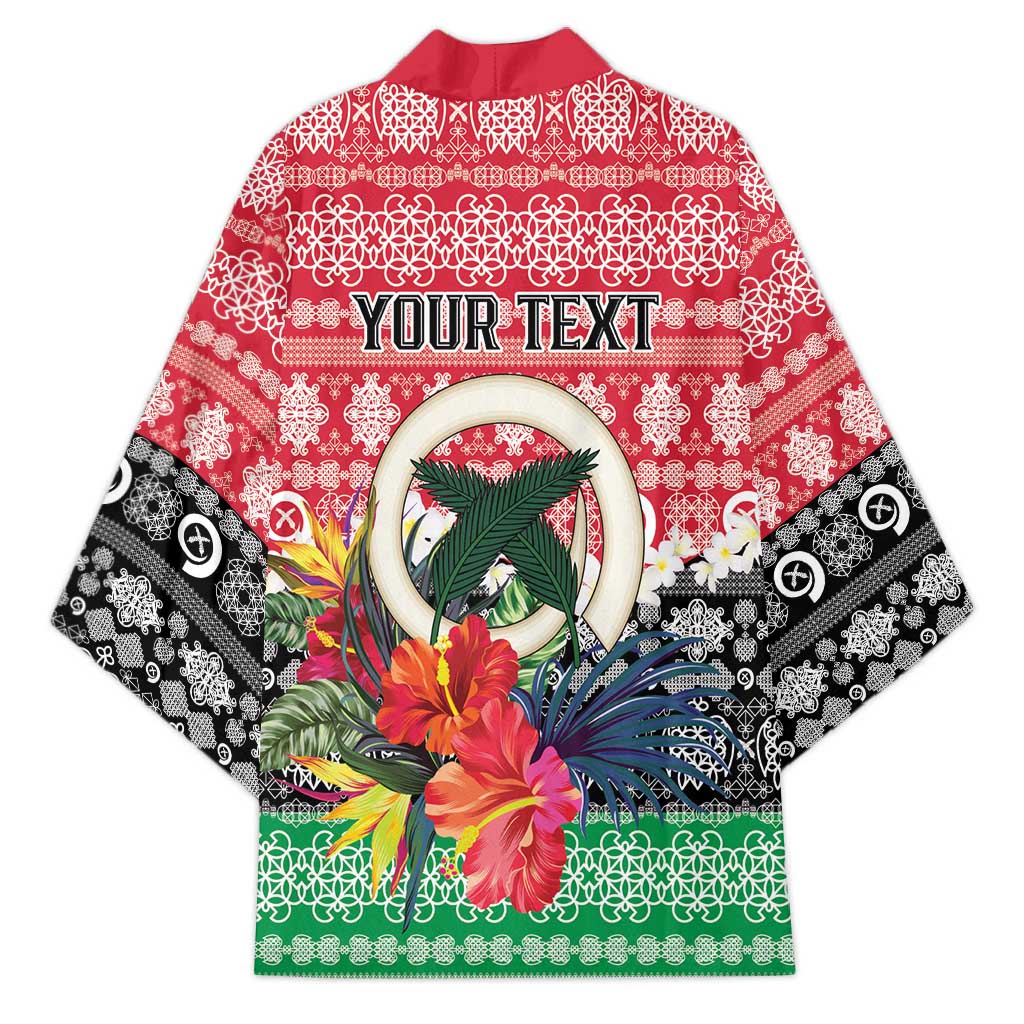 Personalised Vanuatu Joyeux Noel Kimono Proud To Be a Ni-Van Sand Drawing Art - Polynesian Pride