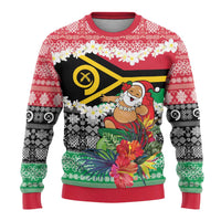 Personalised Vanuatu Joyeux Noel Ugly Christmas Sweater Proud To Be a Ni-Van Sand Drawing Art - Polynesian Pride