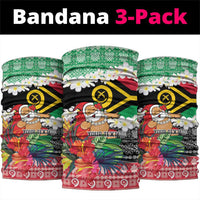 Personalised Vanuatu Joyeux Noel Neck Gaiter Proud To Be a Ni-Van Sand Drawing Art - Polynesian Pride