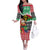 Personalised Vanuatu Joyeux Noel Off The Shoulder Long Sleeve Dress Proud To Be a Ni-Van Sand Drawing Art - Polynesian Pride