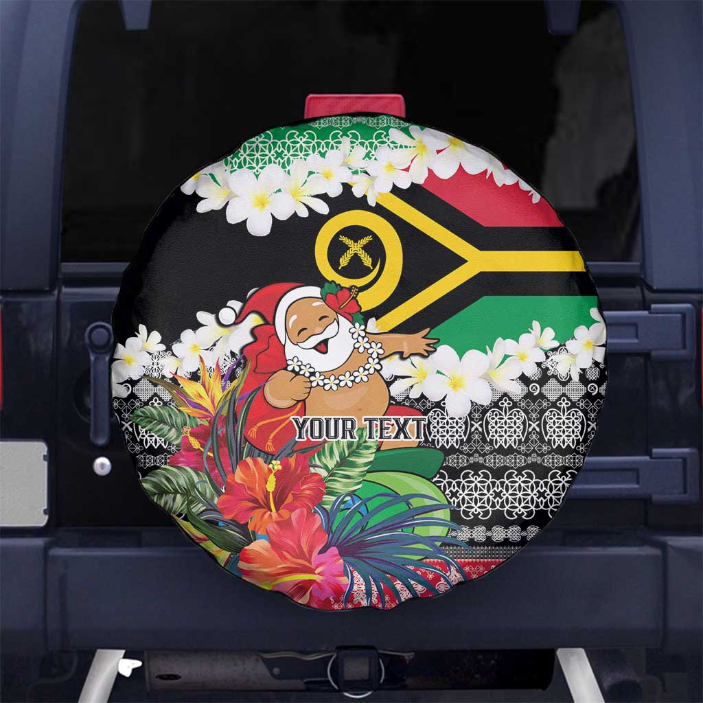 Personalised Vanuatu Joyeux Noel Spare Tire Cover Proud To Be a Ni-Van Sand Drawing Art - Polynesian Pride