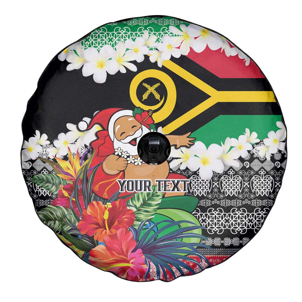 Personalised Vanuatu Joyeux Noel Spare Tire Cover Proud To Be a Ni-Van Sand Drawing Art - Polynesian Pride