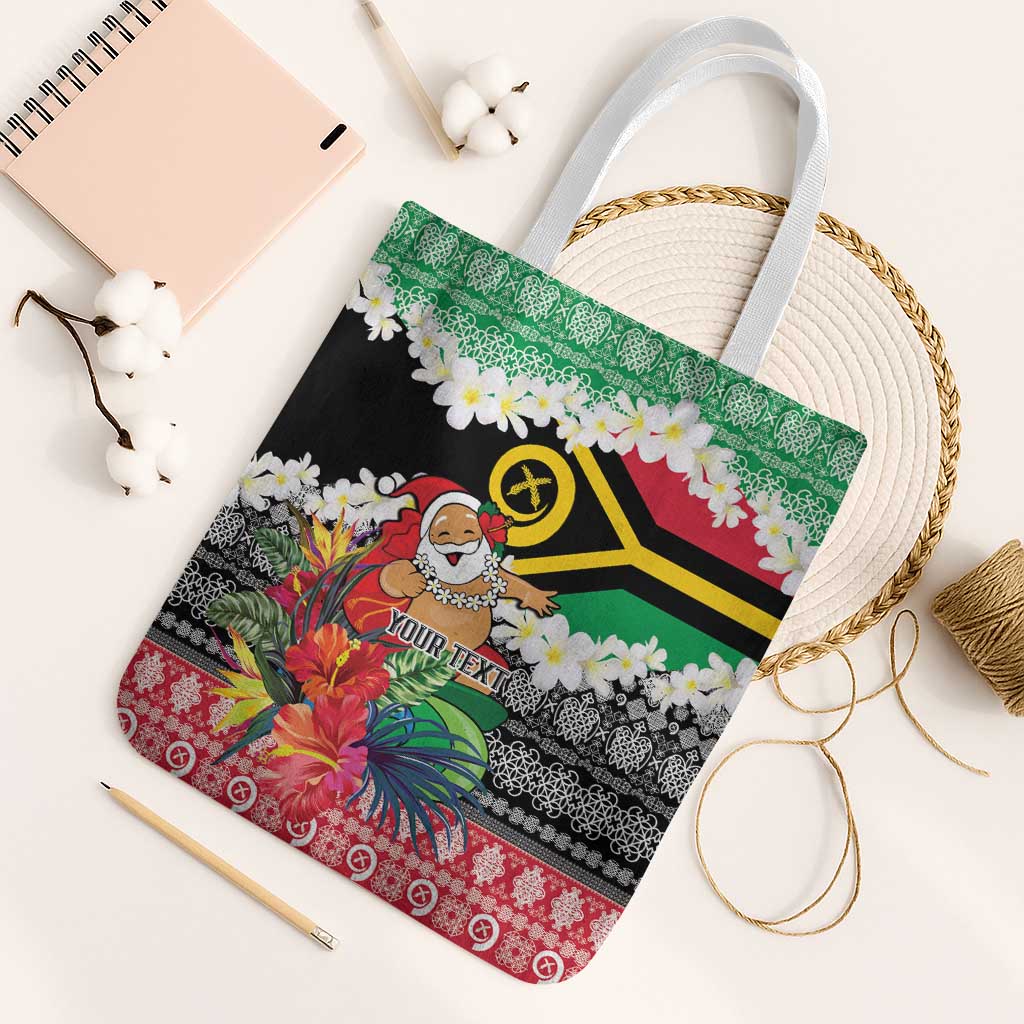 Personalised Vanuatu Joyeux Noel Tote Bag Proud To Be a Ni-Van Sand Drawing Art - Polynesian Pride
