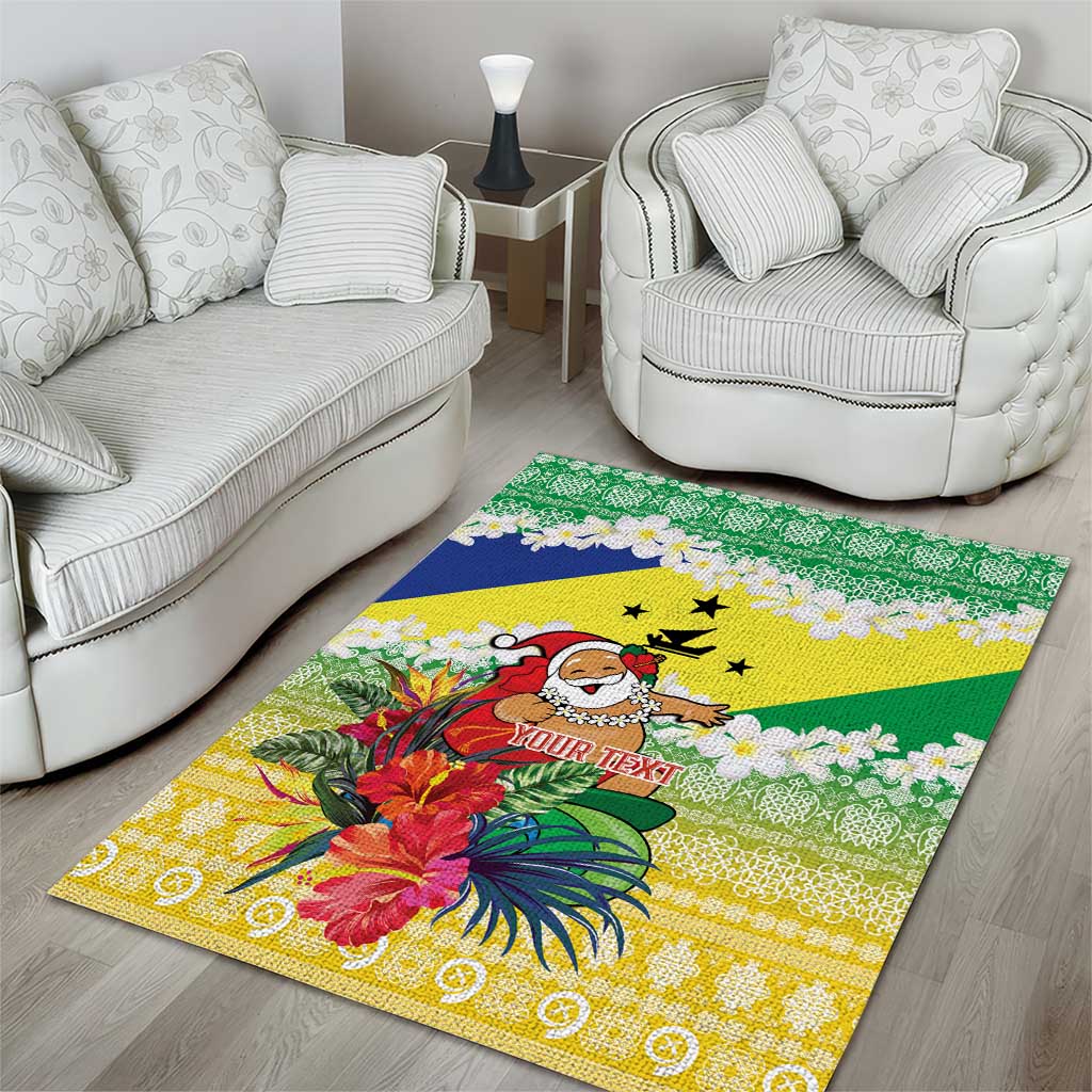Personalised Malampa Joyeux Noel Area Rug Proud To Be a Ni-Van Sand Drawing Art - Polynesian Pride