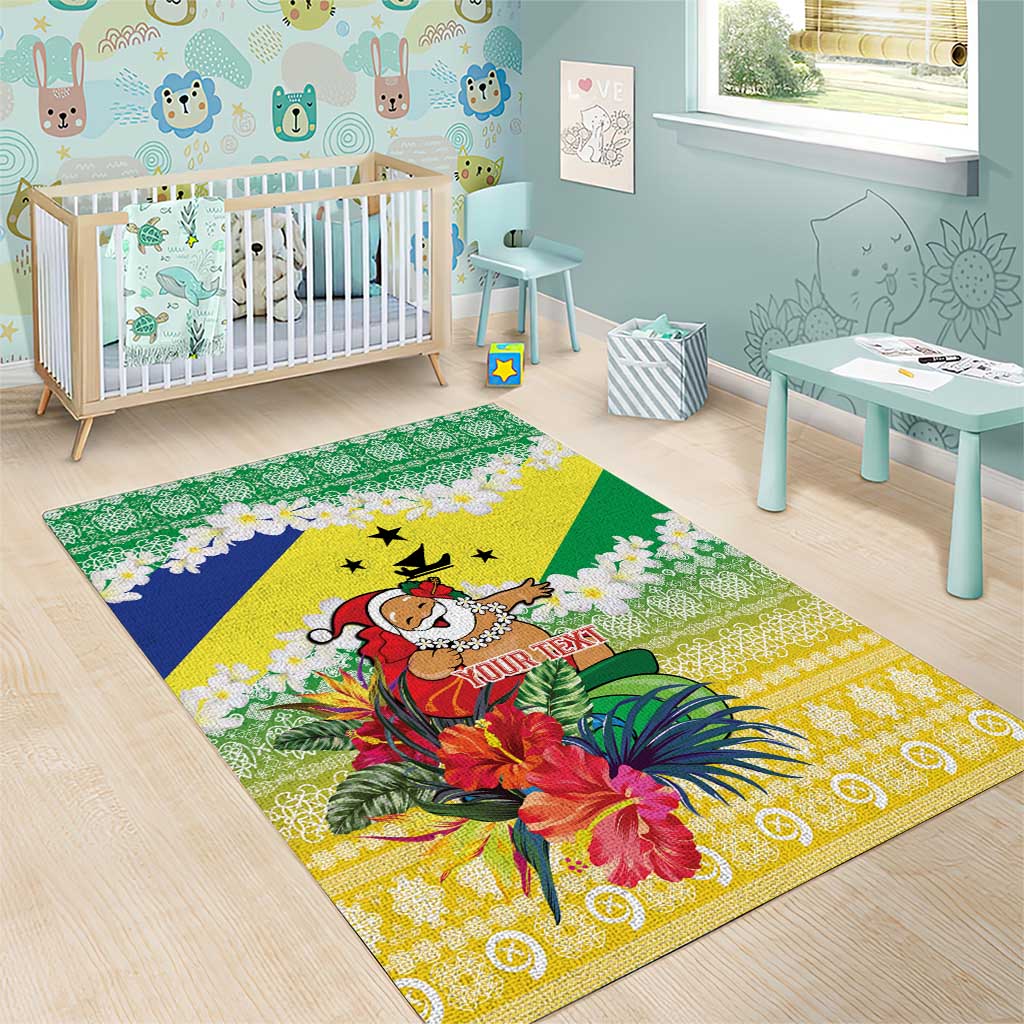 Personalised Malampa Joyeux Noel Area Rug Proud To Be a Ni-Van Sand Drawing Art - Polynesian Pride
