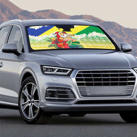 Personalised Malampa Joyeux Noel Auto Sun Shade Proud To Be a Ni-Van Sand Drawing Art LT9 - Polynesian Pride