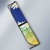 Personalised Malampa Joyeux Noel Auto Sun Shade Proud To Be a Ni-Van Sand Drawing Art LT9 - Polynesian Pride