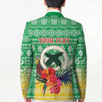 Personalised Malampa Joyeux Noel Blazer Proud To Be a Ni-Van Sand Drawing Art - Polynesian Pride