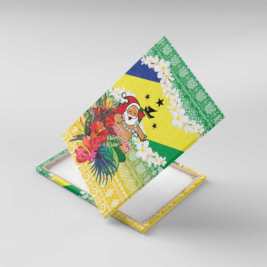 Personalised Malampa Joyeux Noel Canvas Wall Art Proud To Be a Ni-Van Sand Drawing Art - Polynesian Pride