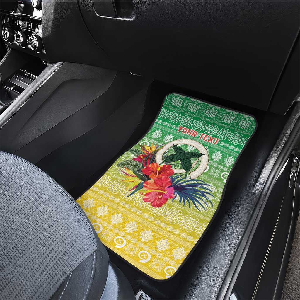 Personalised Malampa Joyeux Noel Car Mats Proud To Be a Ni-Van Sand Drawing Art - Polynesian Pride