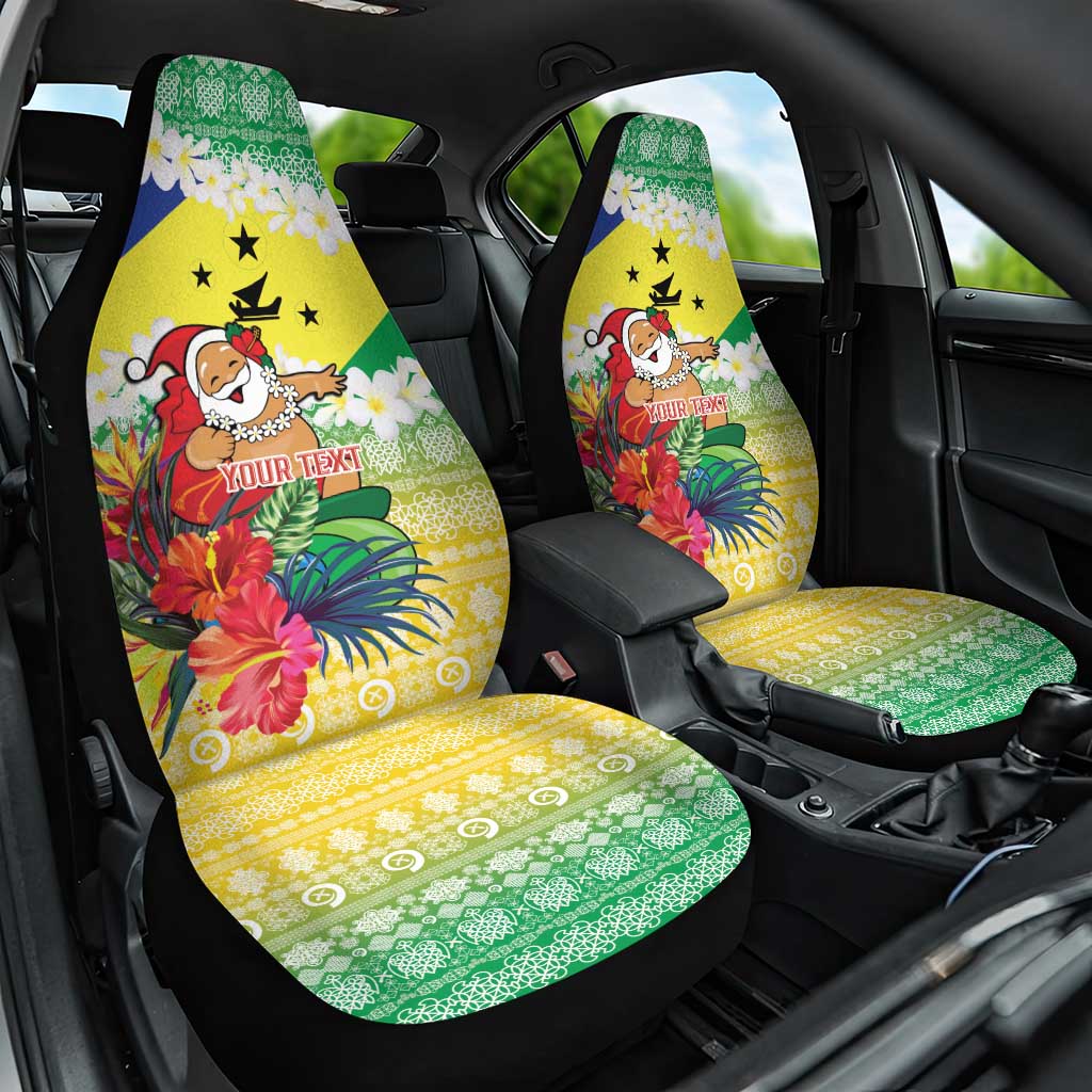 Personalised Malampa Joyeux Noel Car Seat Cover Proud To Be a Ni-Van Sand Drawing Art - Polynesian Pride