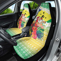Personalised Malampa Joyeux Noel Car Seat Cover Proud To Be a Ni-Van Sand Drawing Art - Polynesian Pride