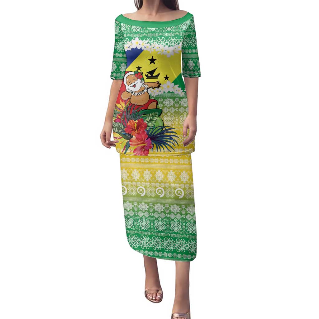 Personalised Malampa Joyeux Noel Family Matching Puletasi and Hawaiian Shirt Proud To Be a Ni-Van Sand Drawing Art - Polynesian Pride