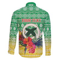 Personalised Malampa Joyeux Noel Family Matching Tank Maxi Dress and Hawaiian Shirt Proud To Be a Ni-Van Sand Drawing Art - Polynesian Pride