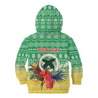 Personalised Malampa Joyeux Noel Kid Hoodie Proud To Be a Ni-Van Sand Drawing Art LT9 - Polynesian Pride