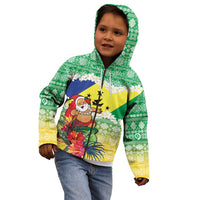 Personalised Malampa Joyeux Noel Kid Hoodie Proud To Be a Ni-Van Sand Drawing Art LT9 - Polynesian Pride