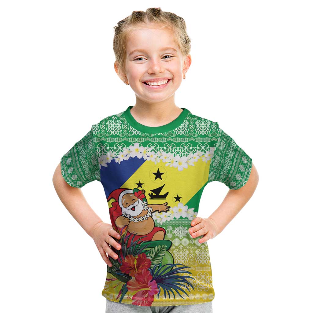 Personalised Malampa Joyeux Noel Kid T Shirt Proud To Be a Ni-Van Sand Drawing Art - Polynesian Pride