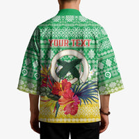 Personalised Malampa Joyeux Noel Kimono Proud To Be a Ni-Van Sand Drawing Art - Polynesian Pride