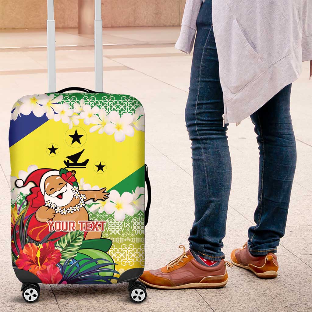 Personalised Malampa Joyeux Noel Luggage Cover Proud To Be a Ni-Van Sand Drawing Art - Polynesian Pride