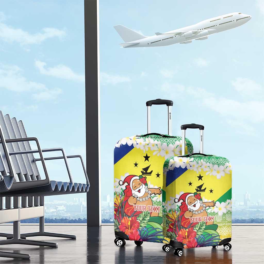 Personalised Malampa Joyeux Noel Luggage Cover Proud To Be a Ni-Van Sand Drawing Art - Polynesian Pride