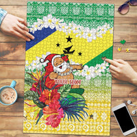 Personalised Malampa Joyeux Noel Puzzle Proud To Be a Ni-Van Sand Drawing Art LT9 Lime - Polynesian Pride