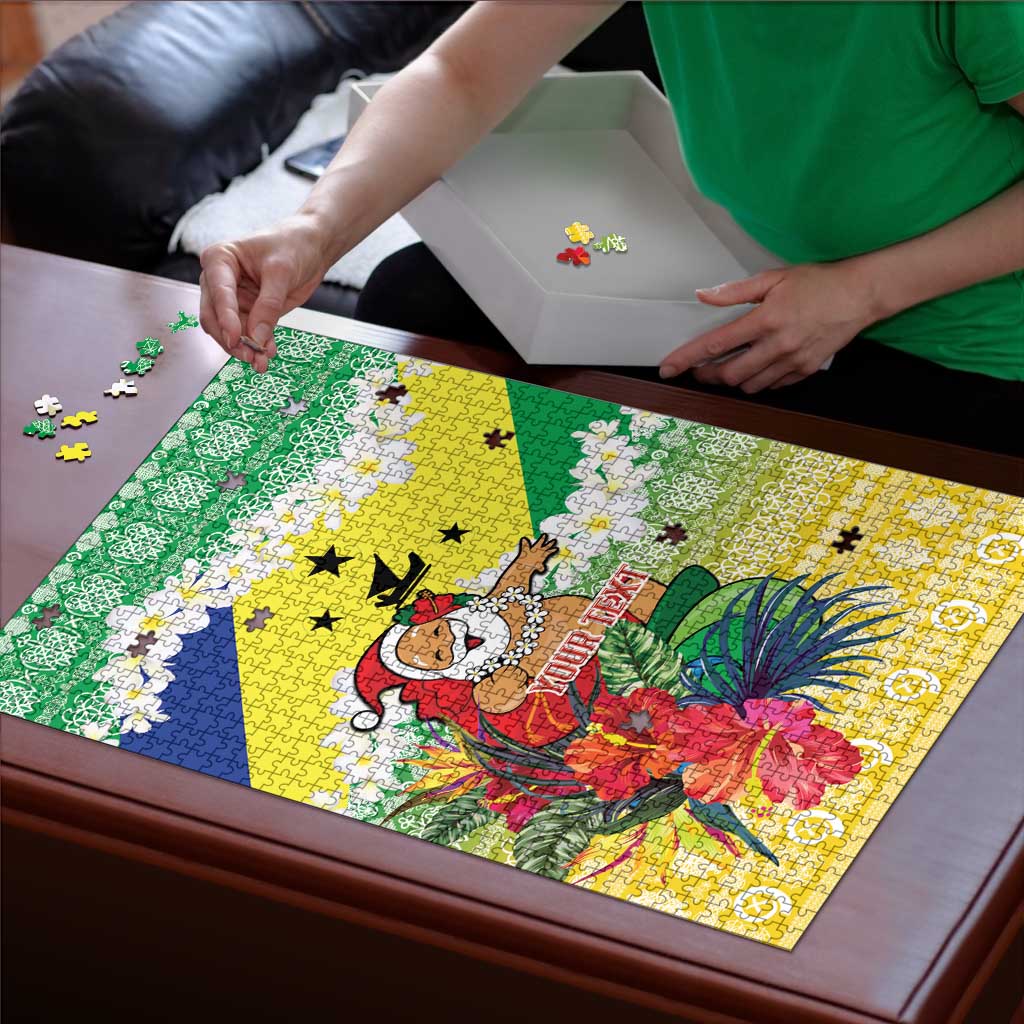 Personalised Malampa Joyeux Noel Puzzle Proud To Be a Ni-Van Sand Drawing Art LT9 - Polynesian Pride
