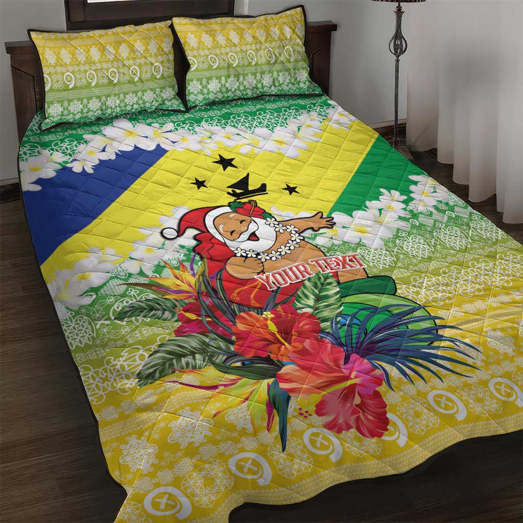 Personalised Malampa Joyeux Noel Quilt Bed Set Proud To Be a Ni-Van Sand Drawing Art - Polynesian Pride