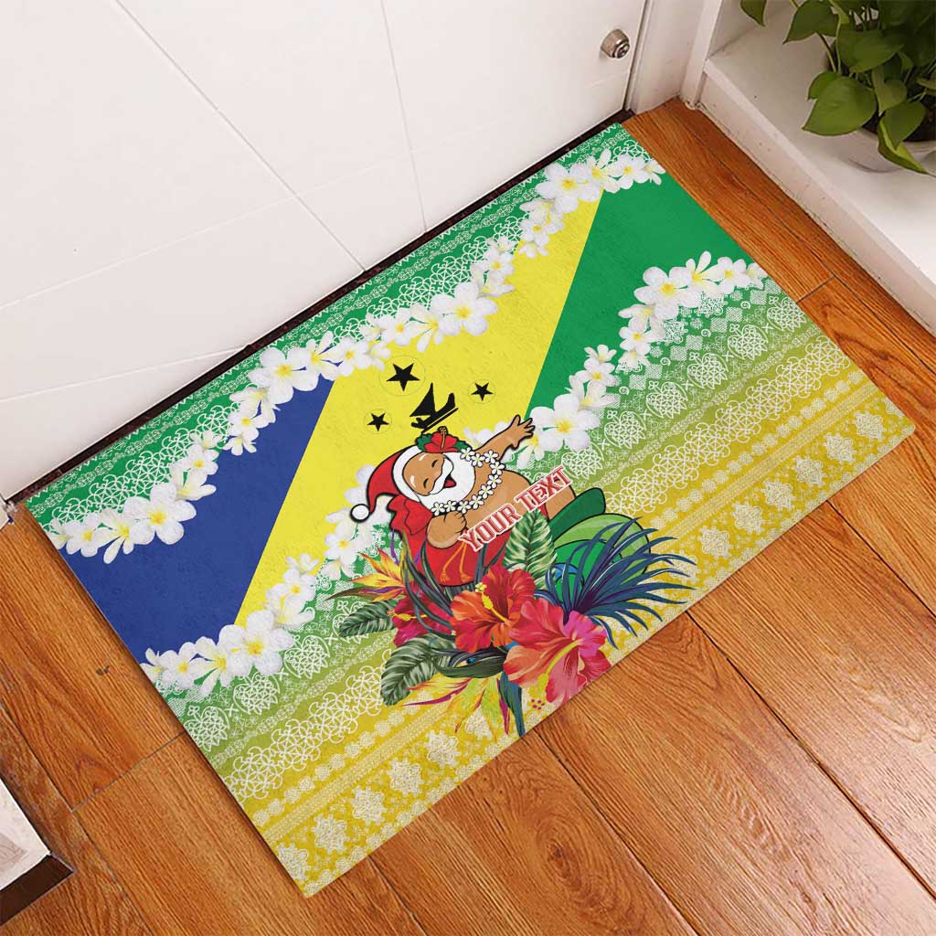 Personalised Malampa Joyeux Noel Rubber Doormat Proud To Be a Ni-Van Sand Drawing Art LT9 - Polynesian Pride