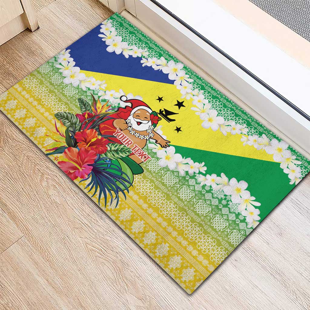 Personalised Malampa Joyeux Noel Rubber Doormat Proud To Be a Ni-Van Sand Drawing Art LT9 - Polynesian Pride