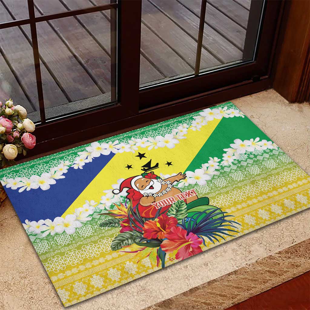Personalised Malampa Joyeux Noel Rubber Doormat Proud To Be a Ni-Van Sand Drawing Art LT9 - Polynesian Pride