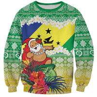 Personalised Malampa Joyeux Noel Sweatshirt Proud To Be a Ni-Van Sand Drawing Art LT9 Unisex Lime - Polynesian Pride