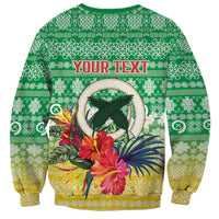 Personalised Malampa Joyeux Noel Sweatshirt Proud To Be a Ni-Van Sand Drawing Art LT9 - Polynesian Pride