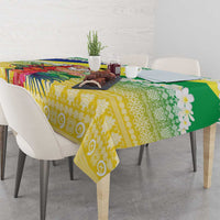 Personalised Malampa Joyeux Noel Tablecloth Proud To Be a Ni-Van Sand Drawing Art - Polynesian Pride