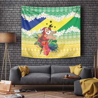 Personalised Malampa Joyeux Noel Tapestry Proud To Be a Ni-Van Sand Drawing Art LT9 Lime - Polynesian Pride