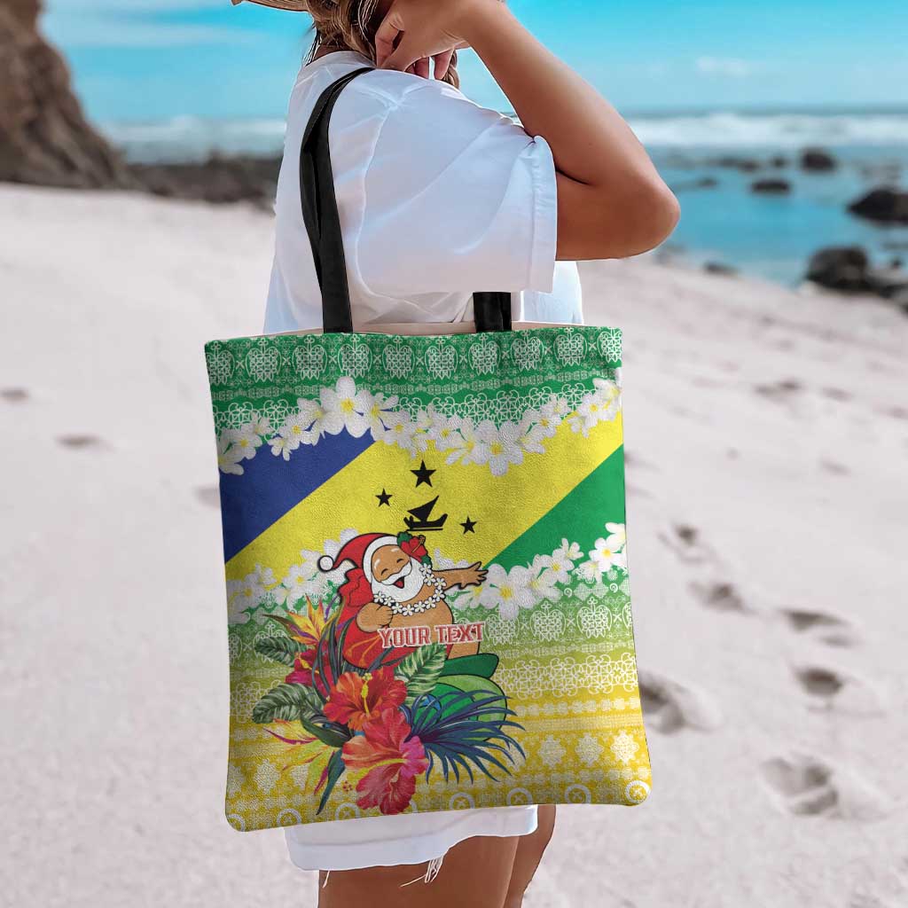 Personalised Malampa Joyeux Noel Tote Bag Proud To Be a Ni-Van Sand Drawing Art - Polynesian Pride