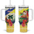 Personalised Malampa Joyeux Noel Tumbler With Handle Proud To Be a Ni-Van Sand Drawing Art - Polynesian Pride