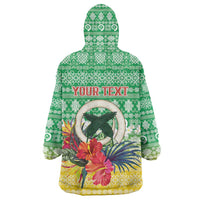 Personalised Malampa Joyeux Noel Wearable Blanket Hoodie Proud To Be a Ni-Van Sand Drawing Art - Polynesian Pride