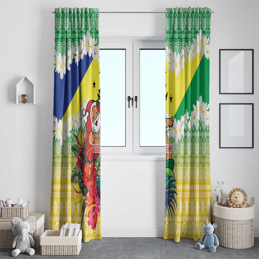 Personalised Malampa Joyeux Noel Window Curtain Proud To Be a Ni-Van Sand Drawing Art - Polynesian Pride