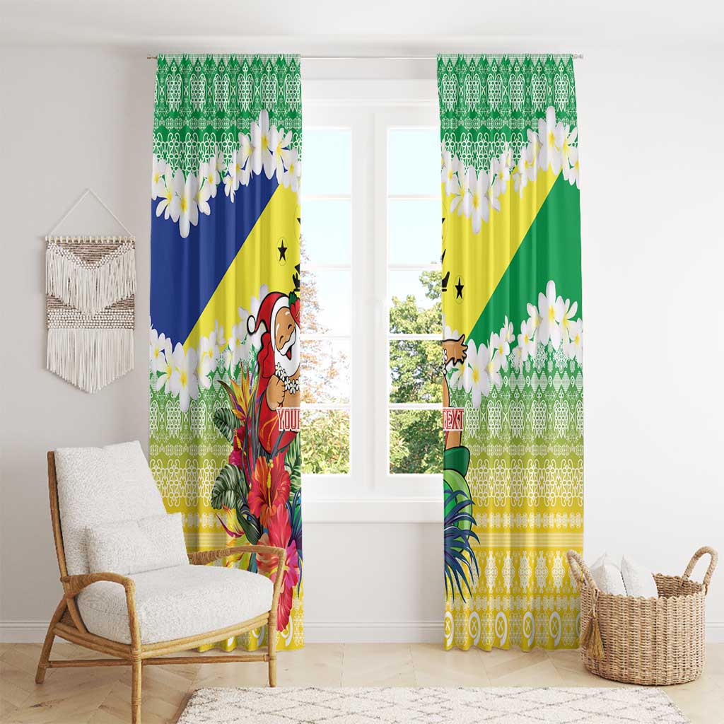 Personalised Malampa Joyeux Noel Window Curtain Proud To Be a Ni-Van Sand Drawing Art - Polynesian Pride