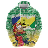 Personalised Malampa Joyeux Noel Zip Hoodie Proud To Be a Ni-Van Sand Drawing Art - Polynesian Pride