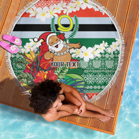 Personalised Penama Joyeux Noel Beach Blanket Proud To Be a Ni-Van Sand Drawing Art LT9 - Polynesian Pride