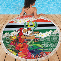 Personalised Penama Joyeux Noel Beach Blanket Proud To Be a Ni-Van Sand Drawing Art LT9 - Polynesian Pride