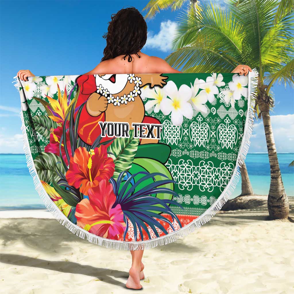 Personalised Penama Joyeux Noel Beach Blanket Proud To Be a Ni-Van Sand Drawing Art LT9 - Polynesian Pride