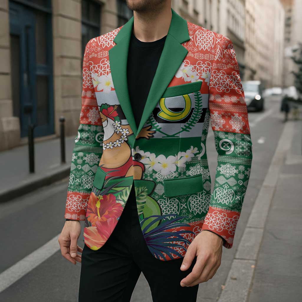 Personalised Penama Joyeux Noel Blazer Proud To Be a Ni-Van Sand Drawing Art - Polynesian Pride