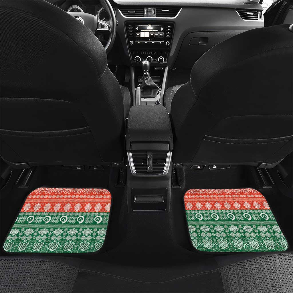 Personalised Penama Joyeux Noel Car Mats Proud To Be a Ni-Van Sand Drawing Art - Polynesian Pride