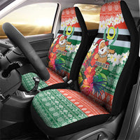 Personalised Penama Joyeux Noel Car Seat Cover Proud To Be a Ni-Van Sand Drawing Art - Polynesian Pride